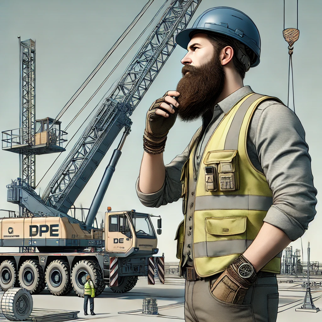 Thinking man A man thinking about his options on a construction site